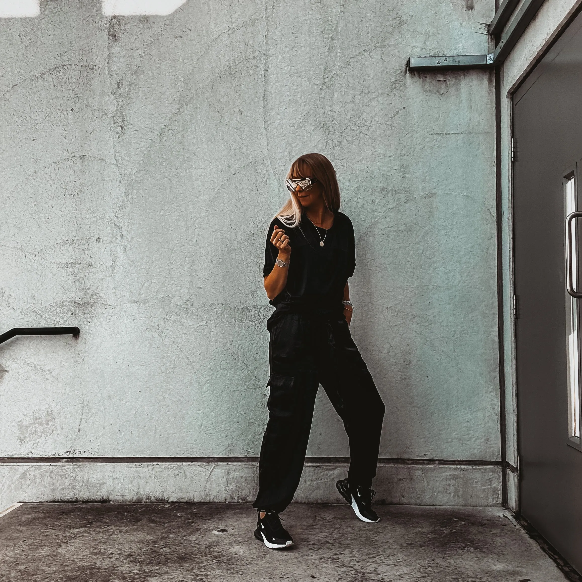 BLACK Pollensa Satin panel tee