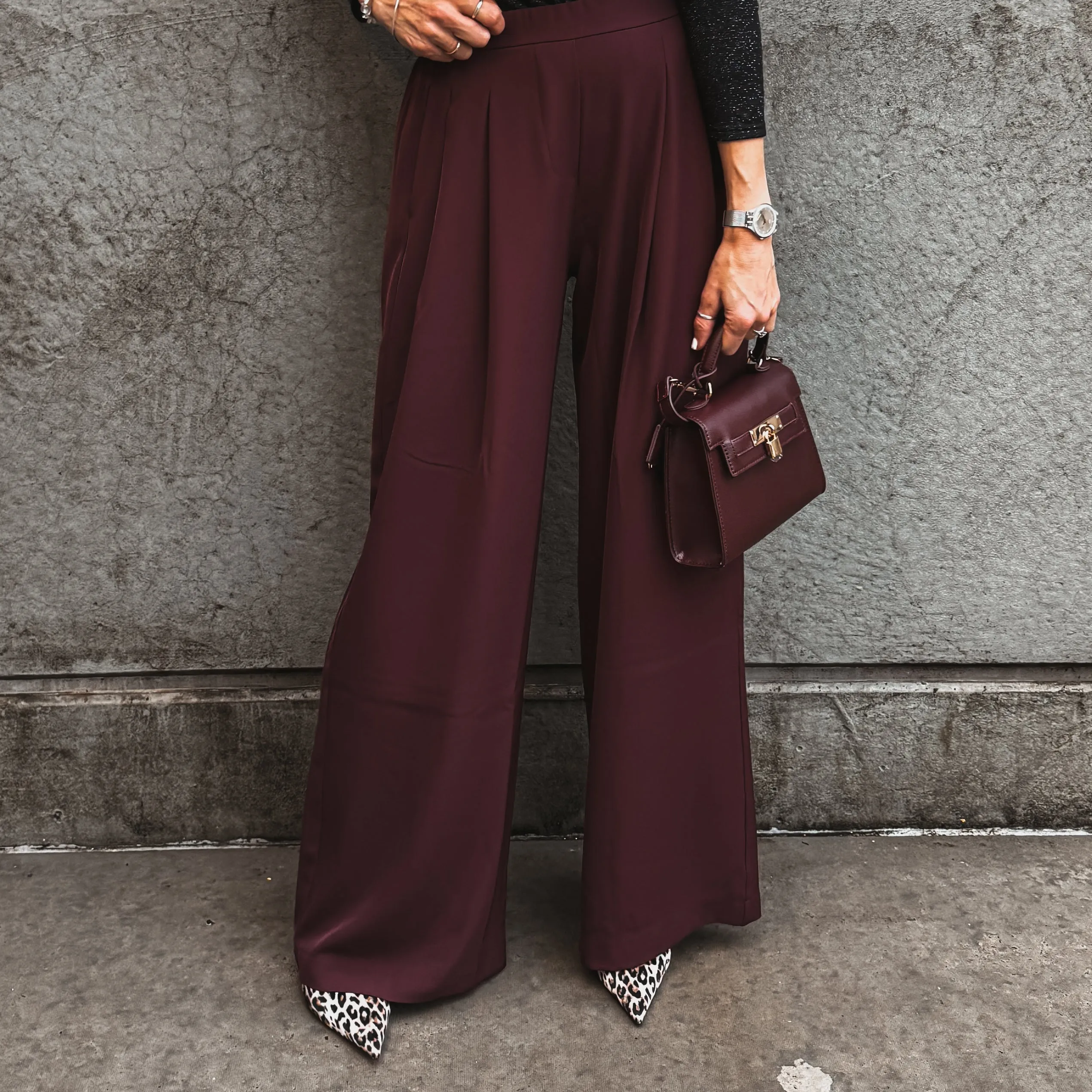 BURGUNDY Amy palazzo pants *NEW*