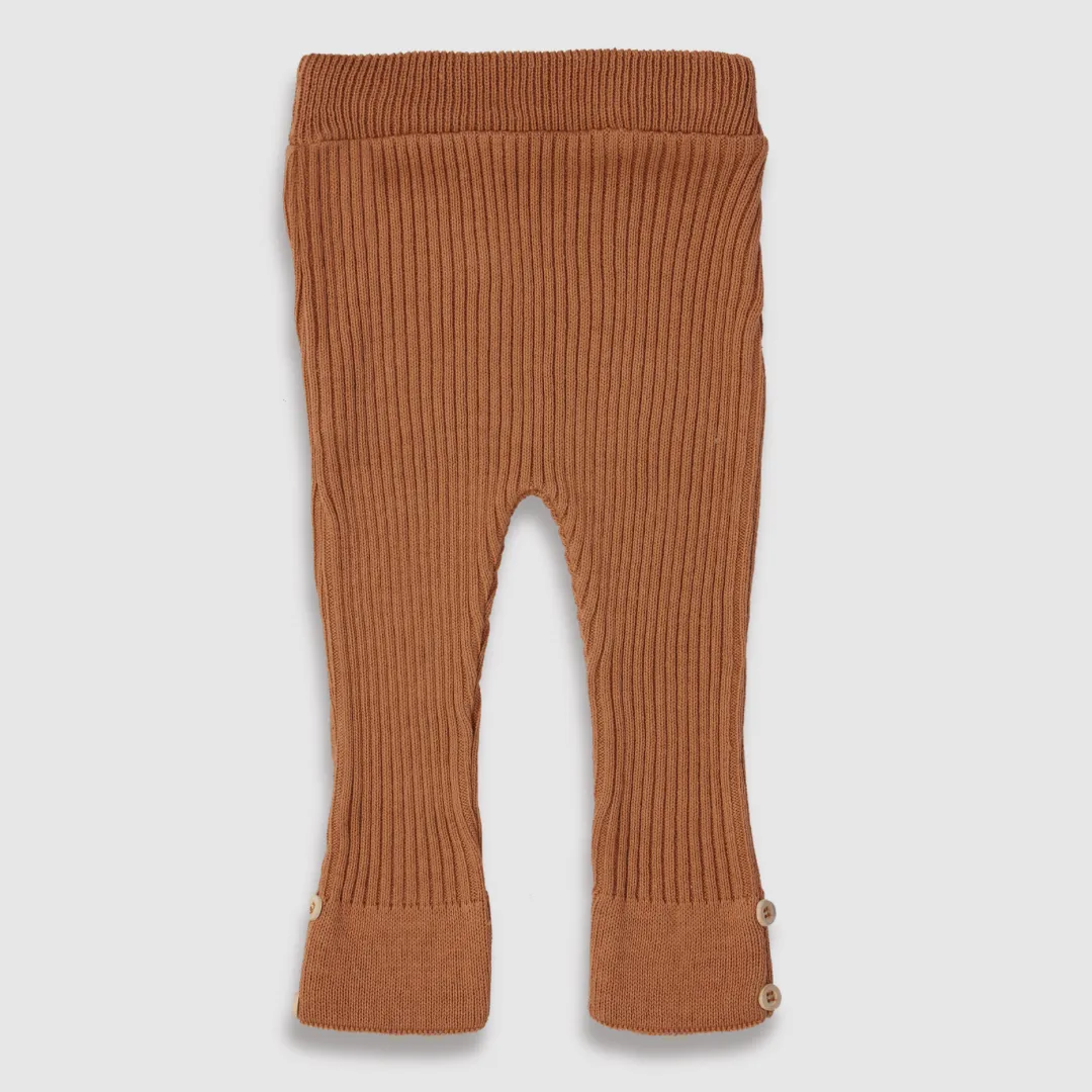 Calça Canelada Tricot - Doce de Leite