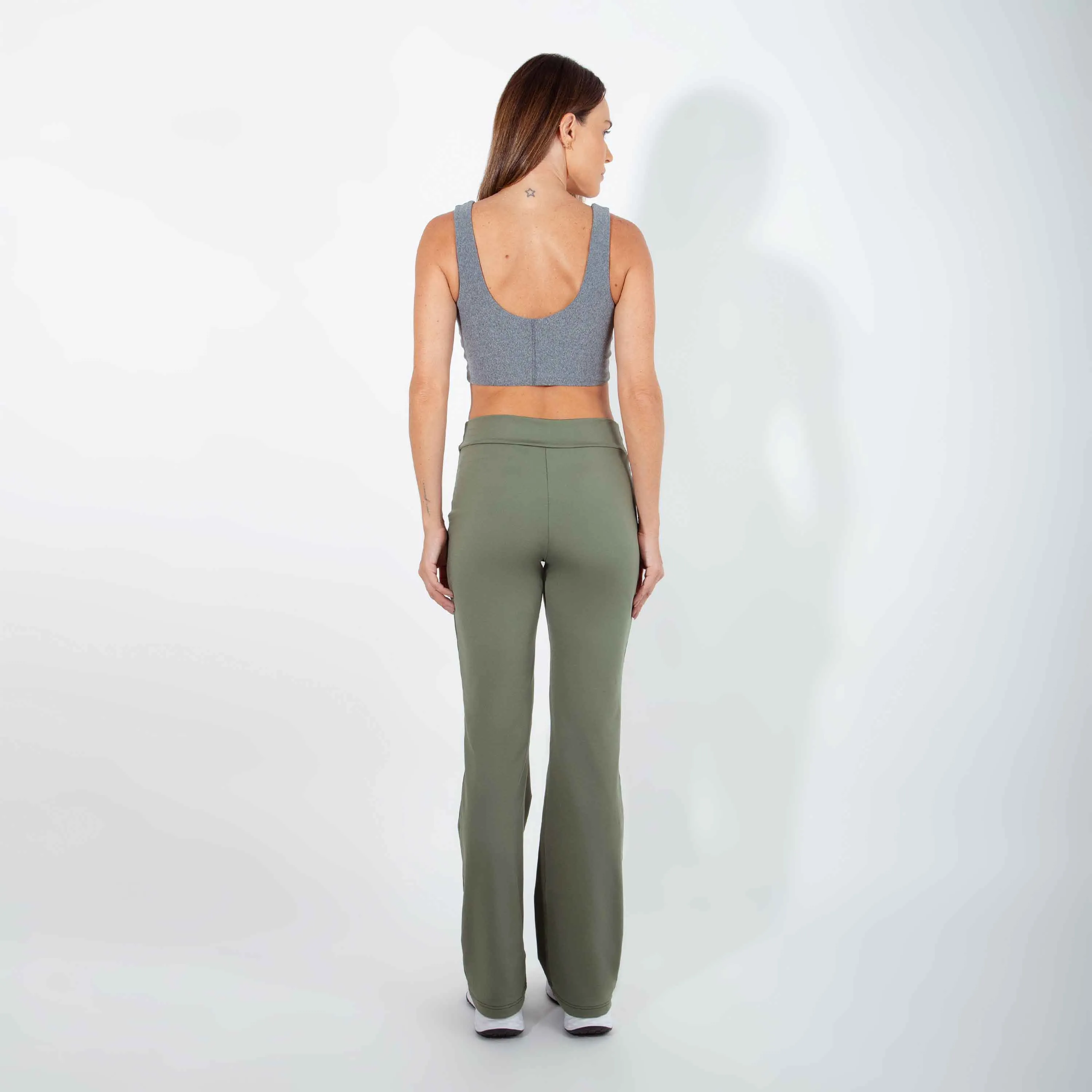 Calça Flare Thermic Tech Performance - Verde Figo