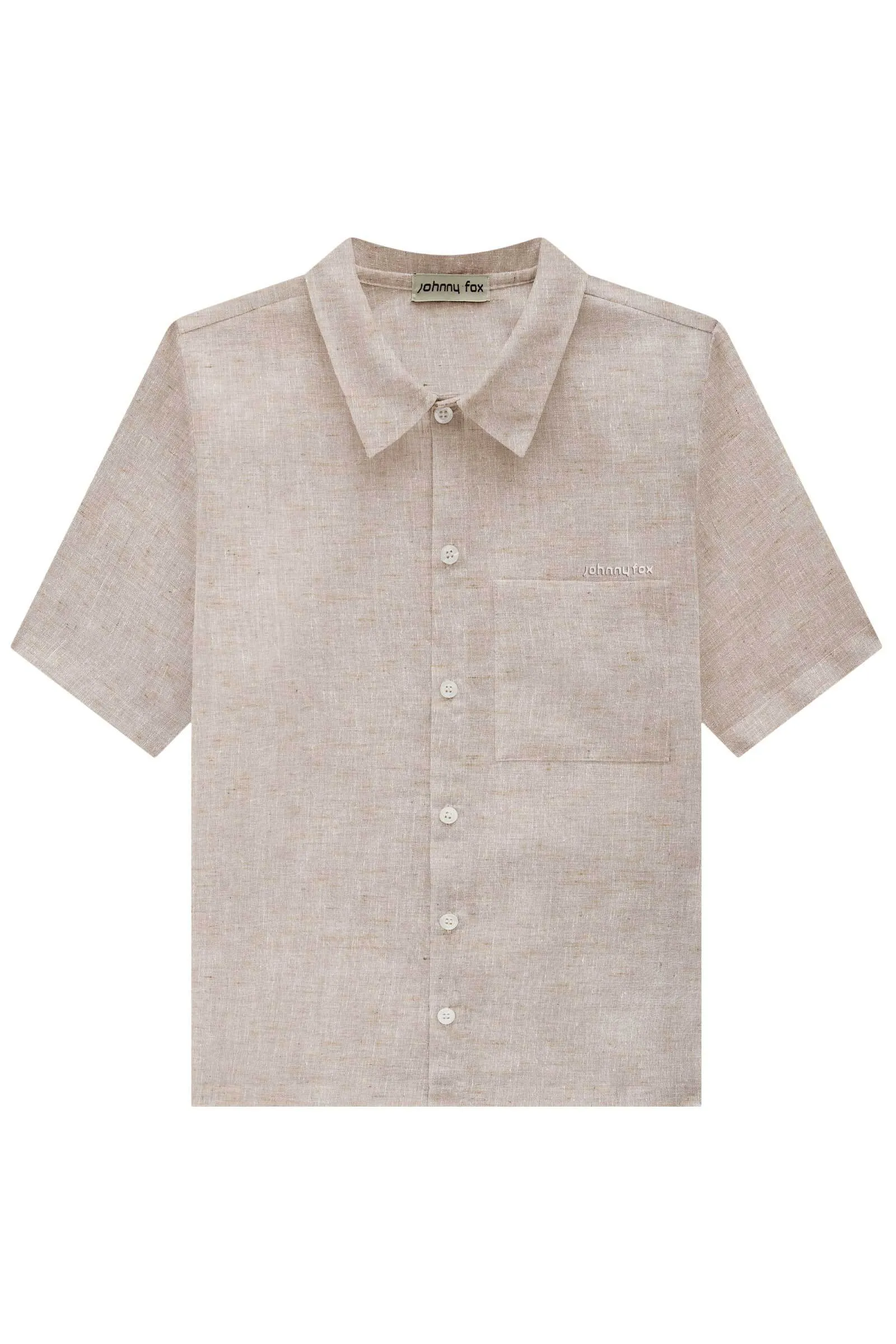 Camisa em Tecido Linen Look Bahamas 75559 Johnny Fox