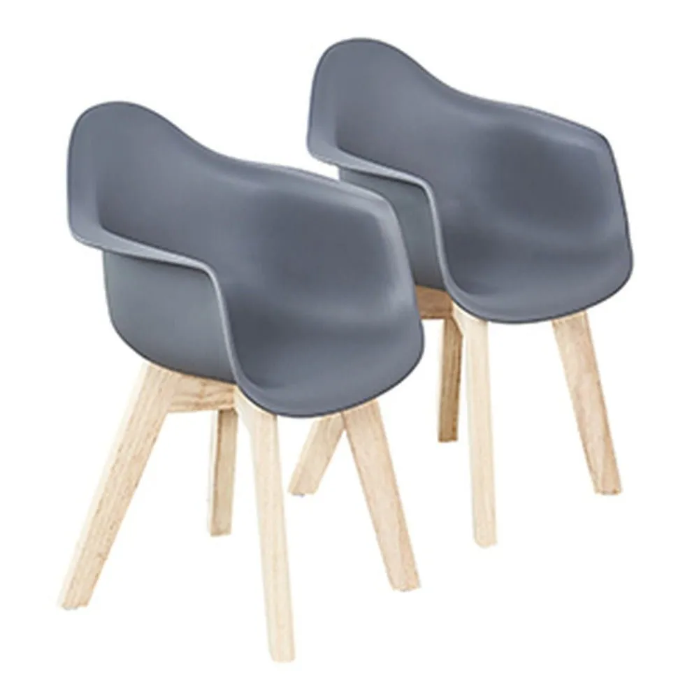 Chaise Enfant Grise (set De 2)