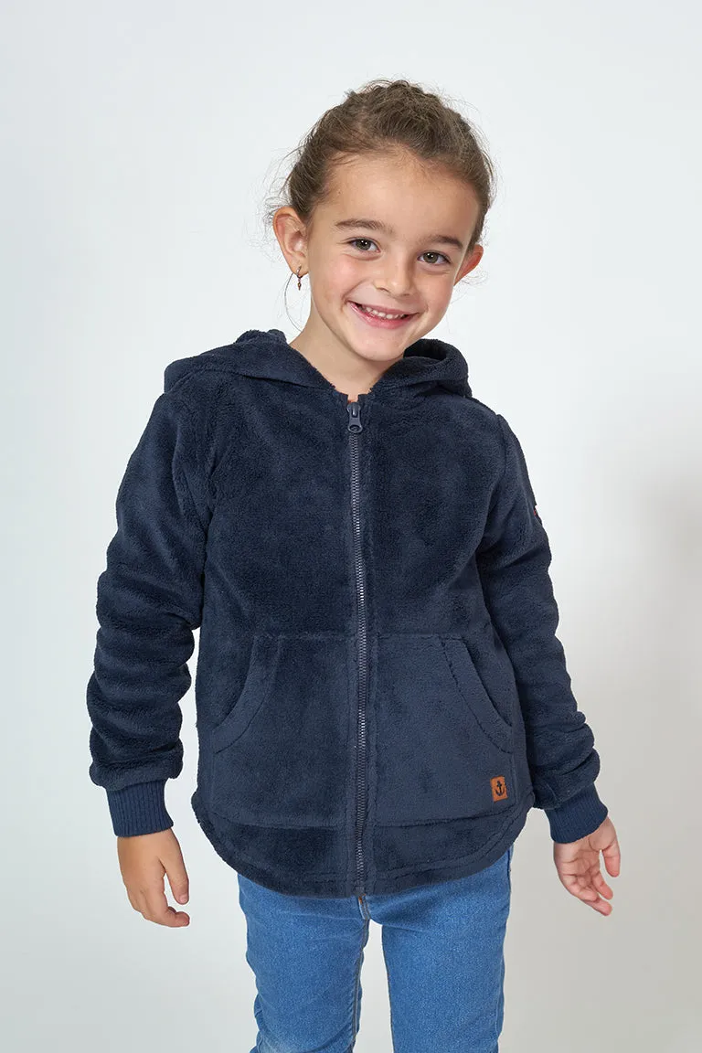 Chaqueta con capucha teddy polar