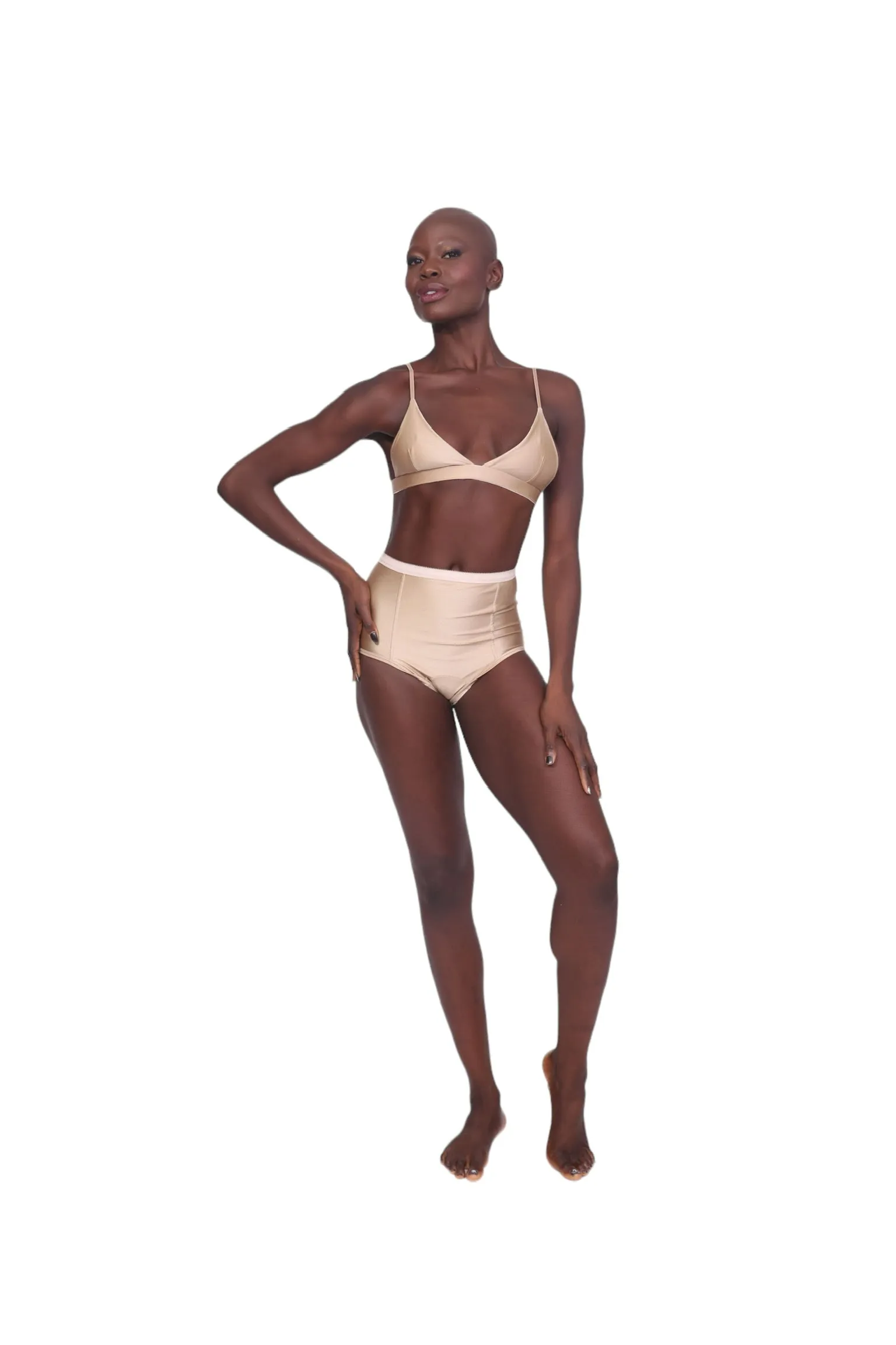 Classic Spandex Bra - Beige