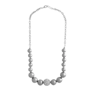 COLLIER PERLES GRISES