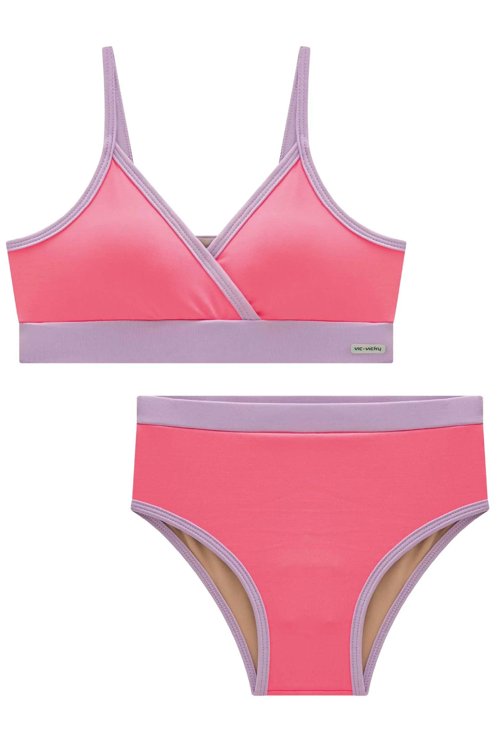 Conjunto de Biquini em Malha Uv Dry 50  com Bojo Removível 82701 Vic&Vicky