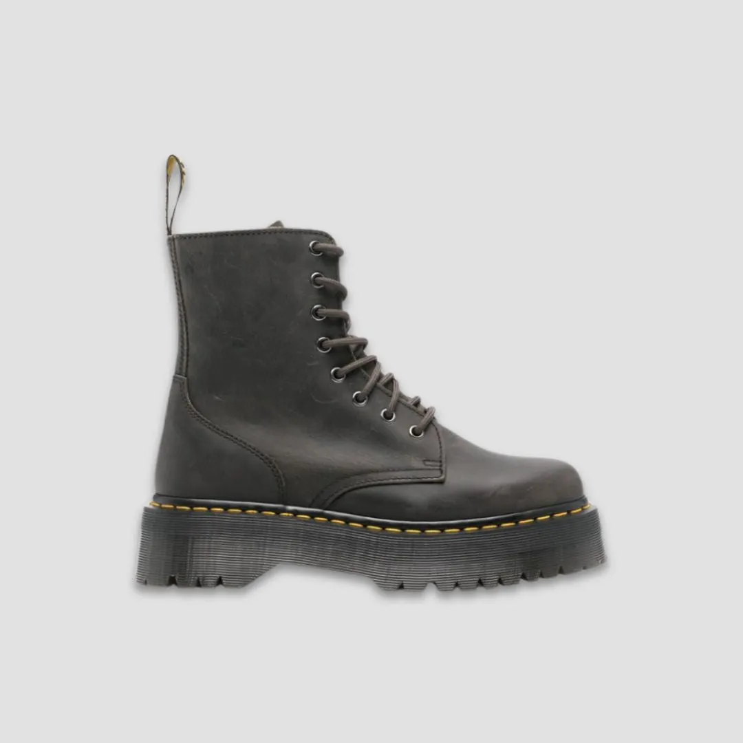 Dr. Martens Jadon Burnished Waxy Pull Up Women's Charcoal Grey