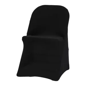 Folding Spandex Chair Cover - Black