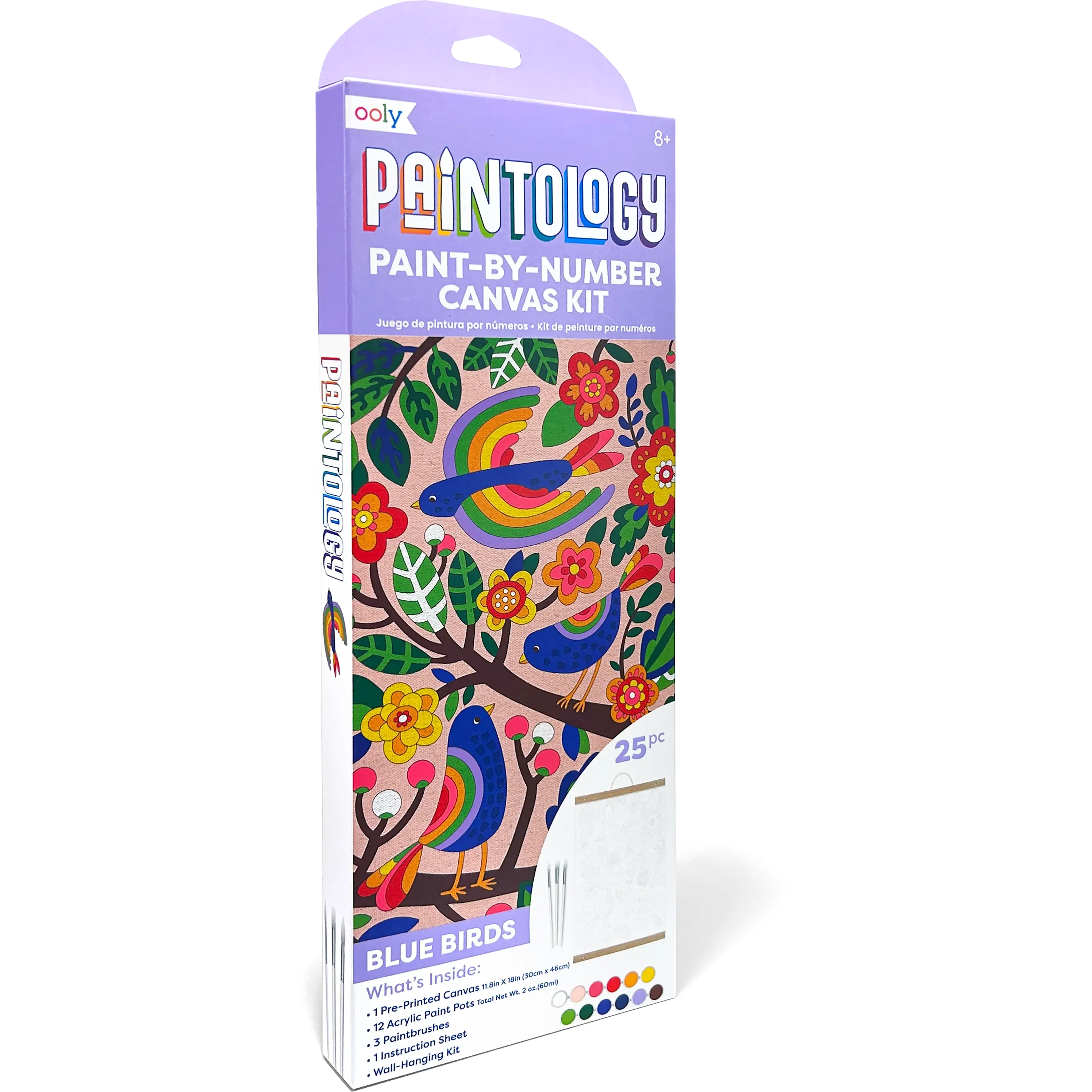 Kit Canva para Pintar Pájaros Azules