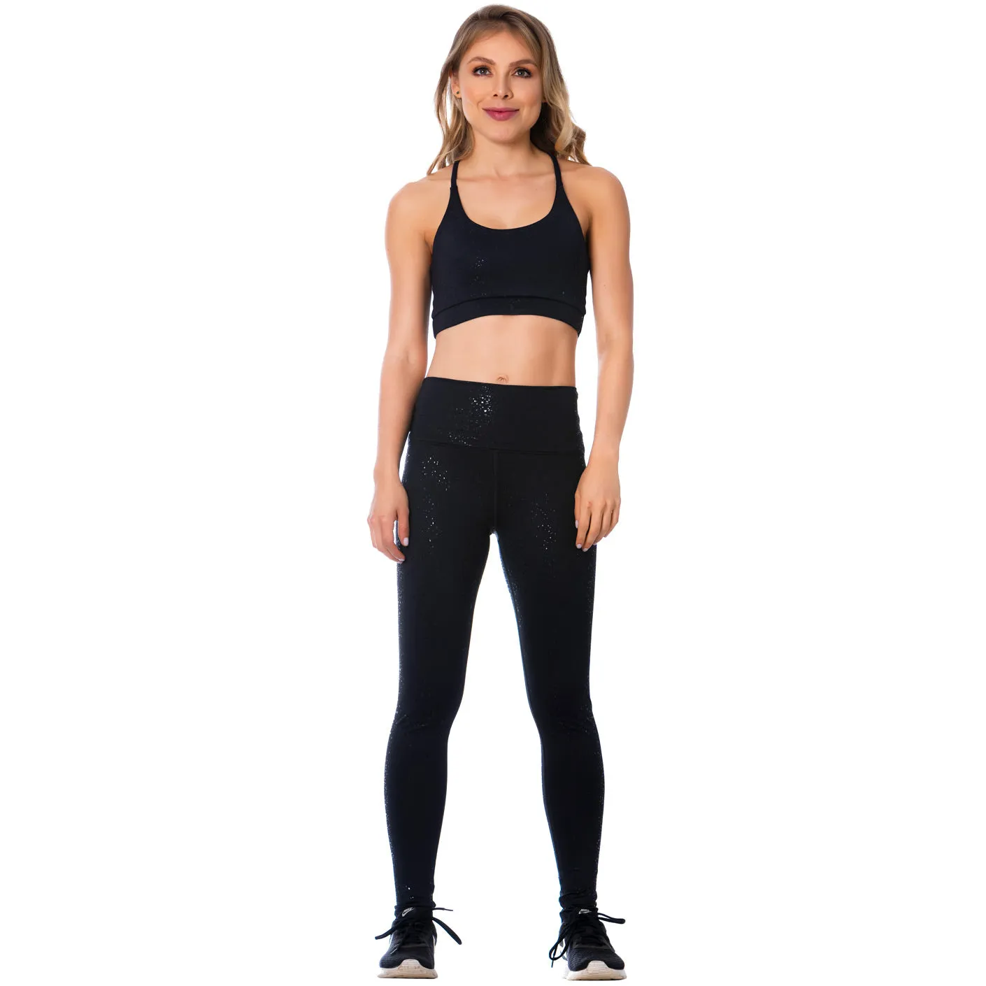 LEGGINGS NEGROS CON CINTURA ALTA PARA MUJER