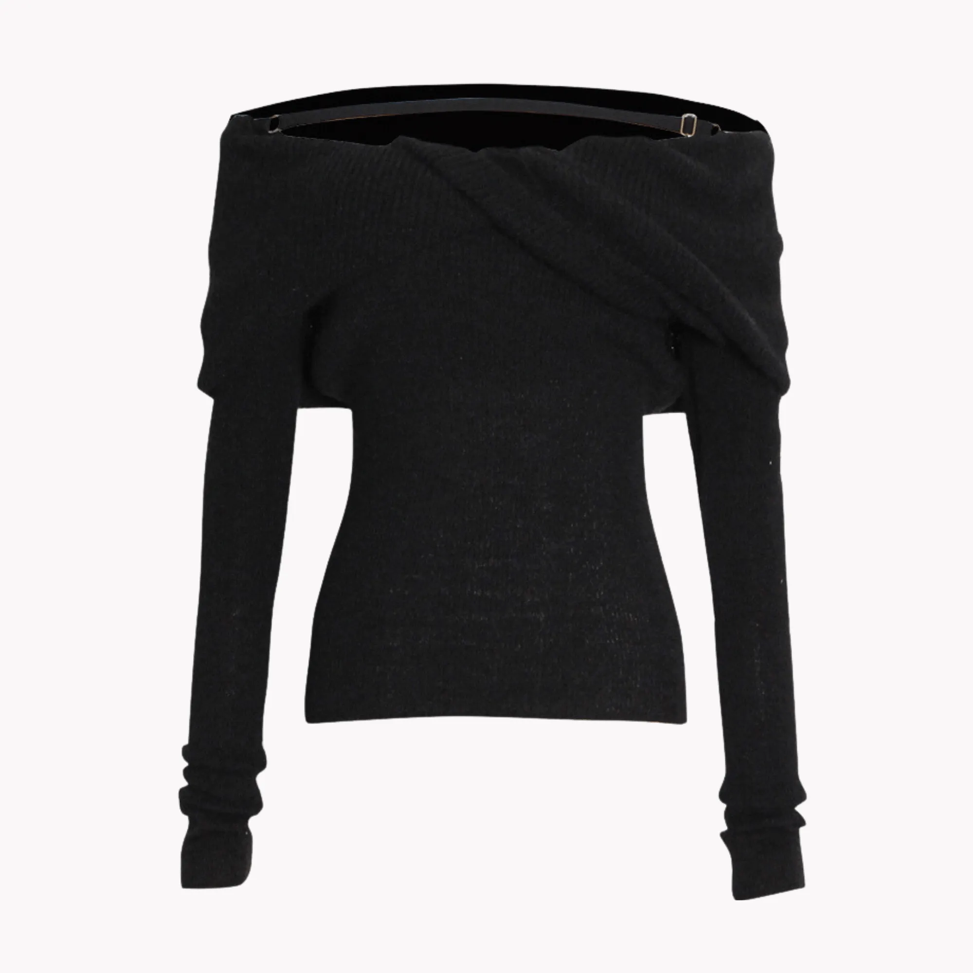 Pre Order:  Off-Shoulder Knit Sweater