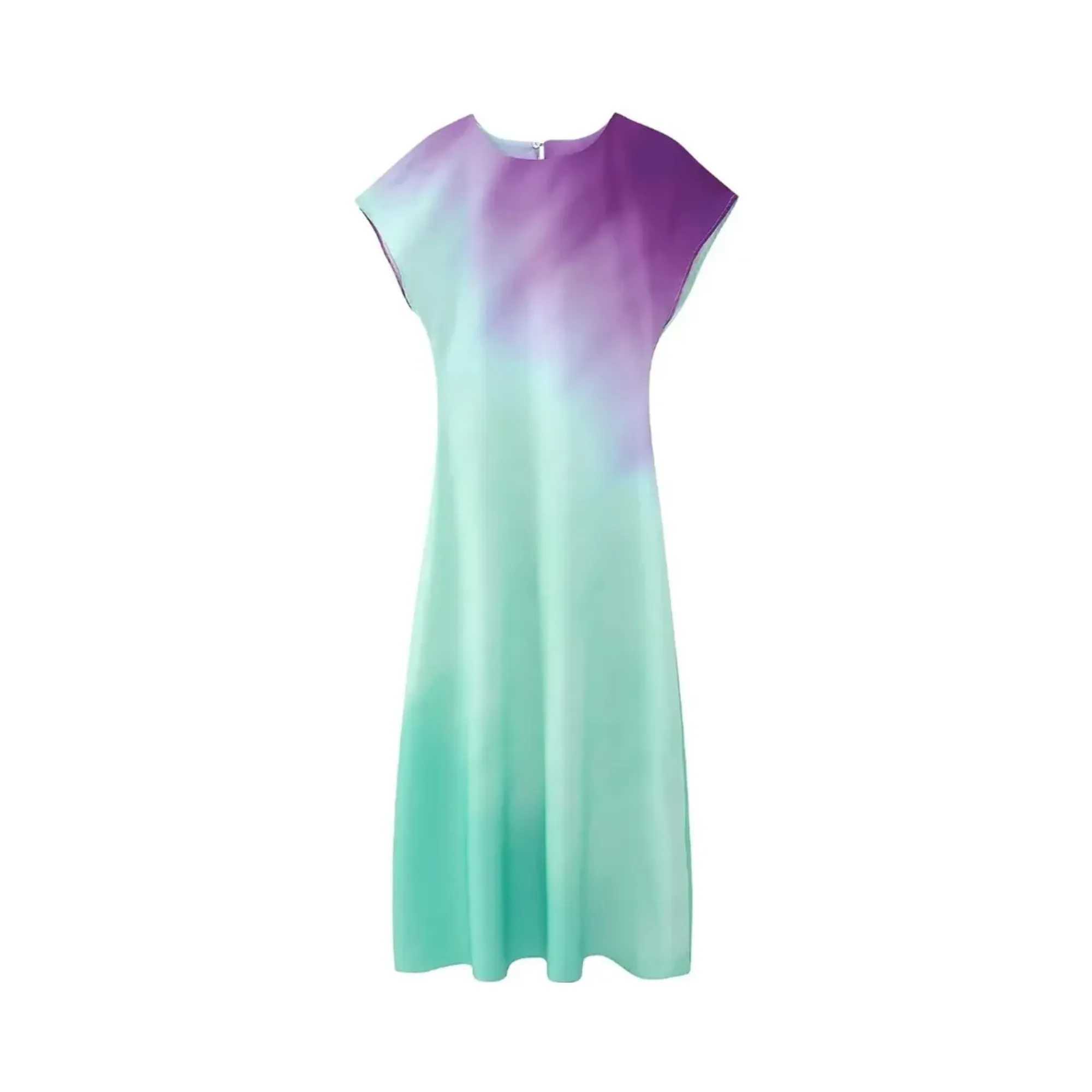 Pre Order:  Tie Dye Cap Sleeves Midi Dress