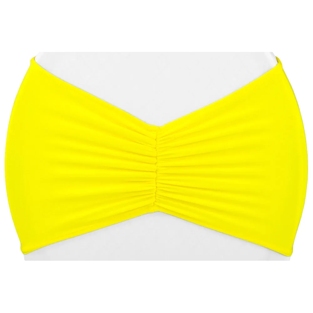 Ruffled Spandex Chair Band - Bright Yellow