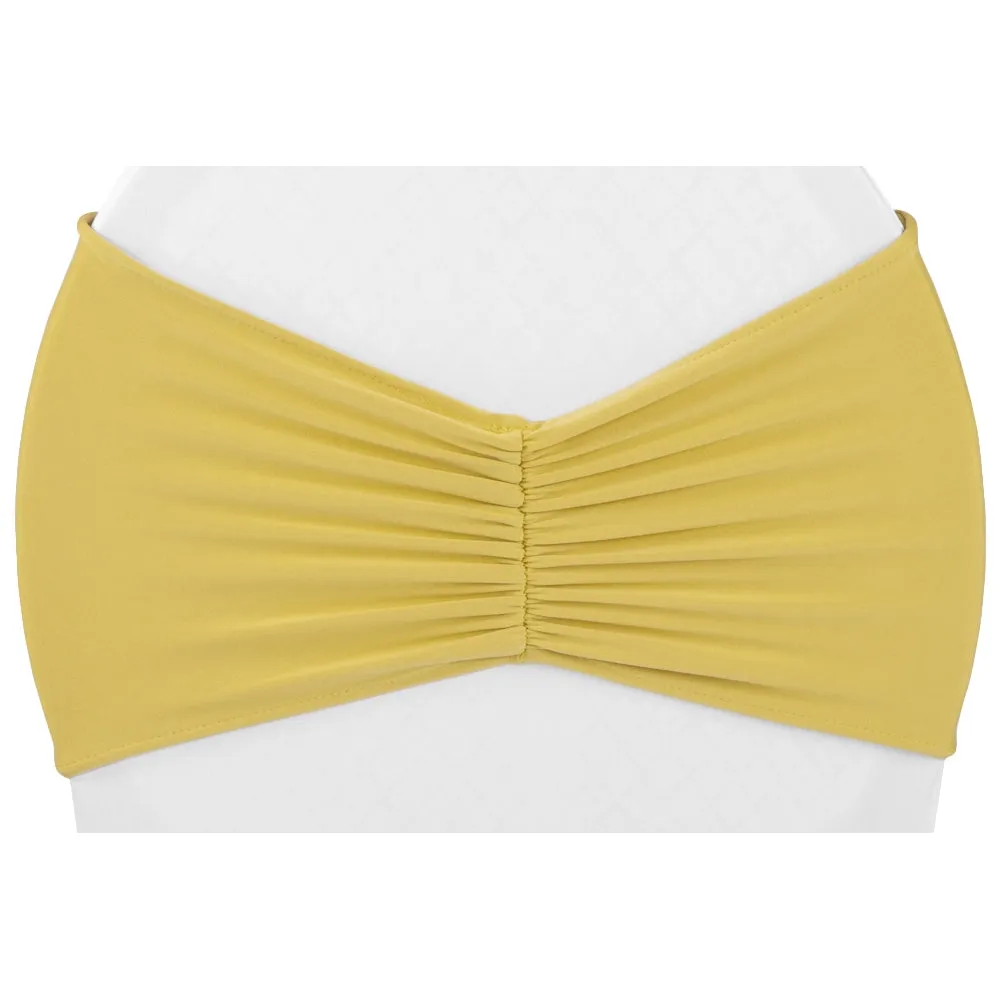 Ruffled Spandex Chair Band - Gold