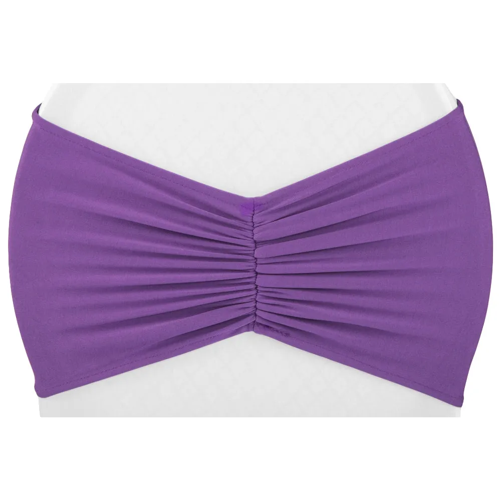 Ruffled Spandex Chair Band - Purple