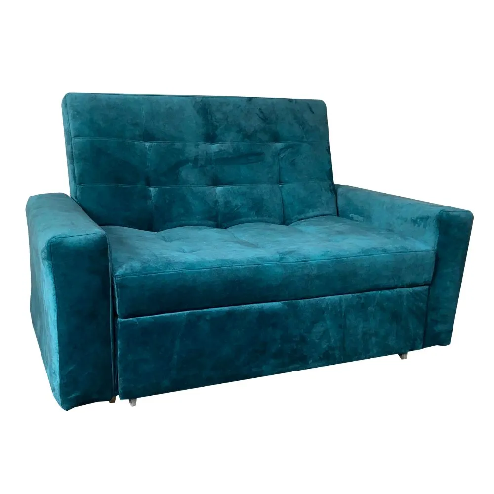 Sofa Cama Funcional 3 Posiciones Montecarlo Tela Antifluido Verde