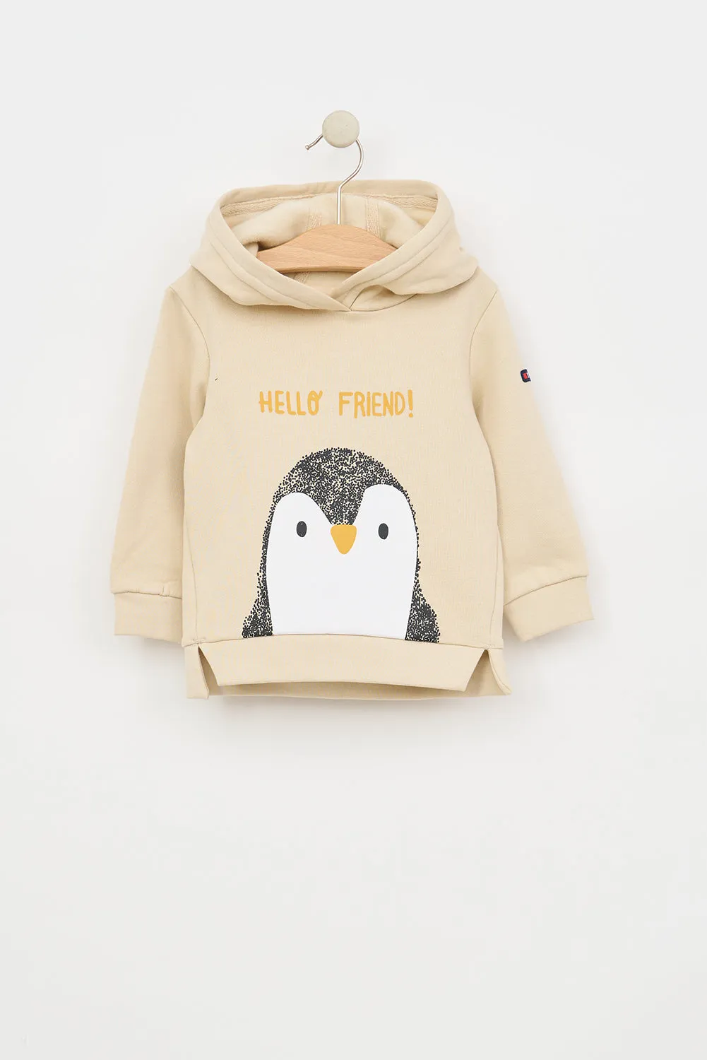 Sudadera con capucha estampado pingüino