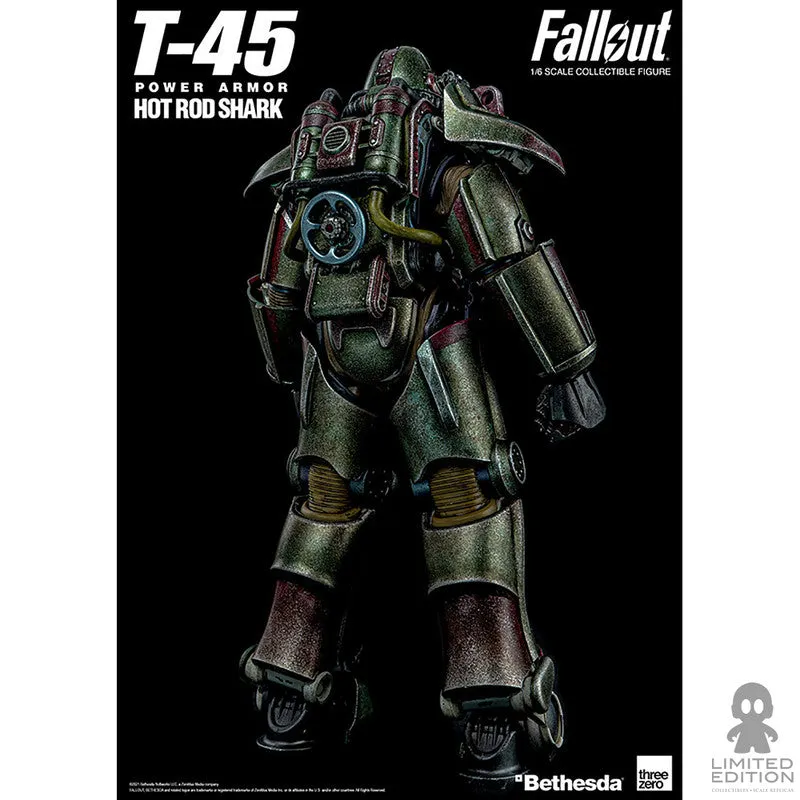 Threezero Accesorio T-45 Hot Rod Shark Armor Pack Escala 1:6 Fallout - Limited Edition