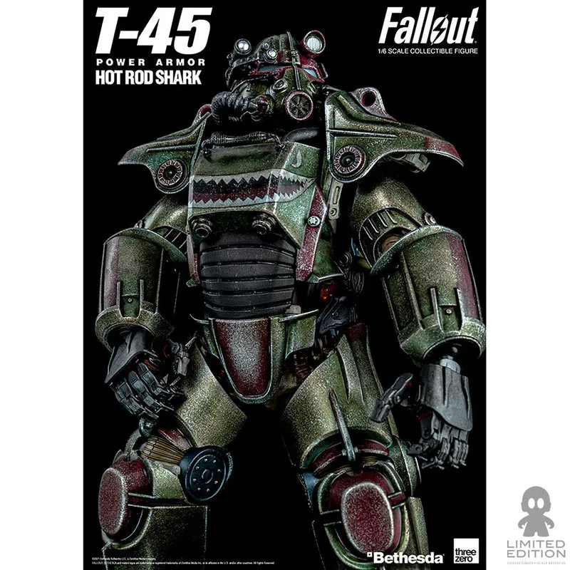 Threezero Accesorio T-45 Hot Rod Shark Armor Pack Escala 1:6 Fallout - Limited Edition