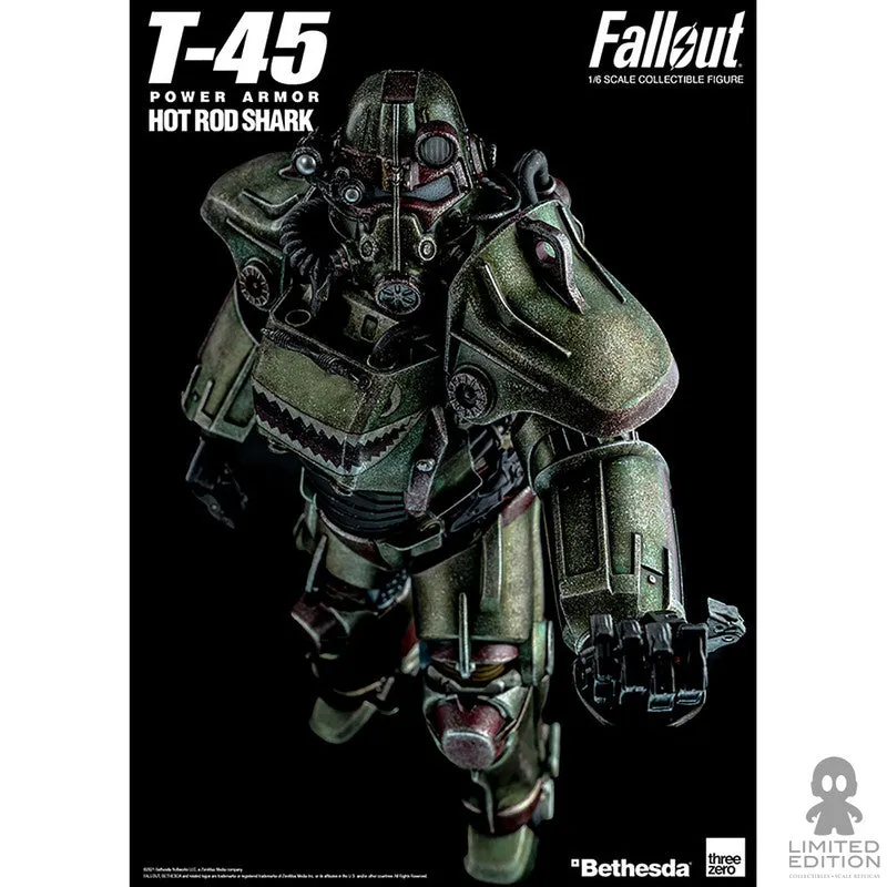 Threezero Accesorio T-45 Hot Rod Shark Armor Pack Escala 1:6 Fallout - Limited Edition