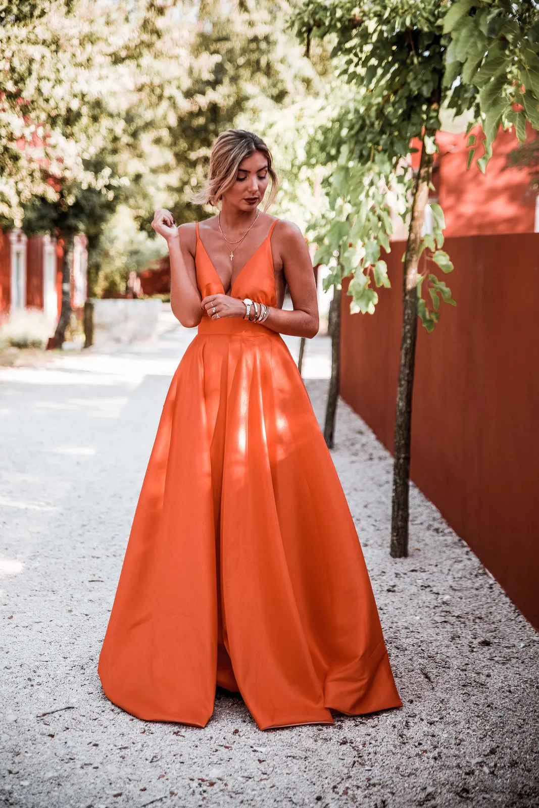 VESTIDO LARANJA PRINCESA