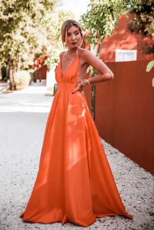 VESTIDO LARANJA PRINCESA