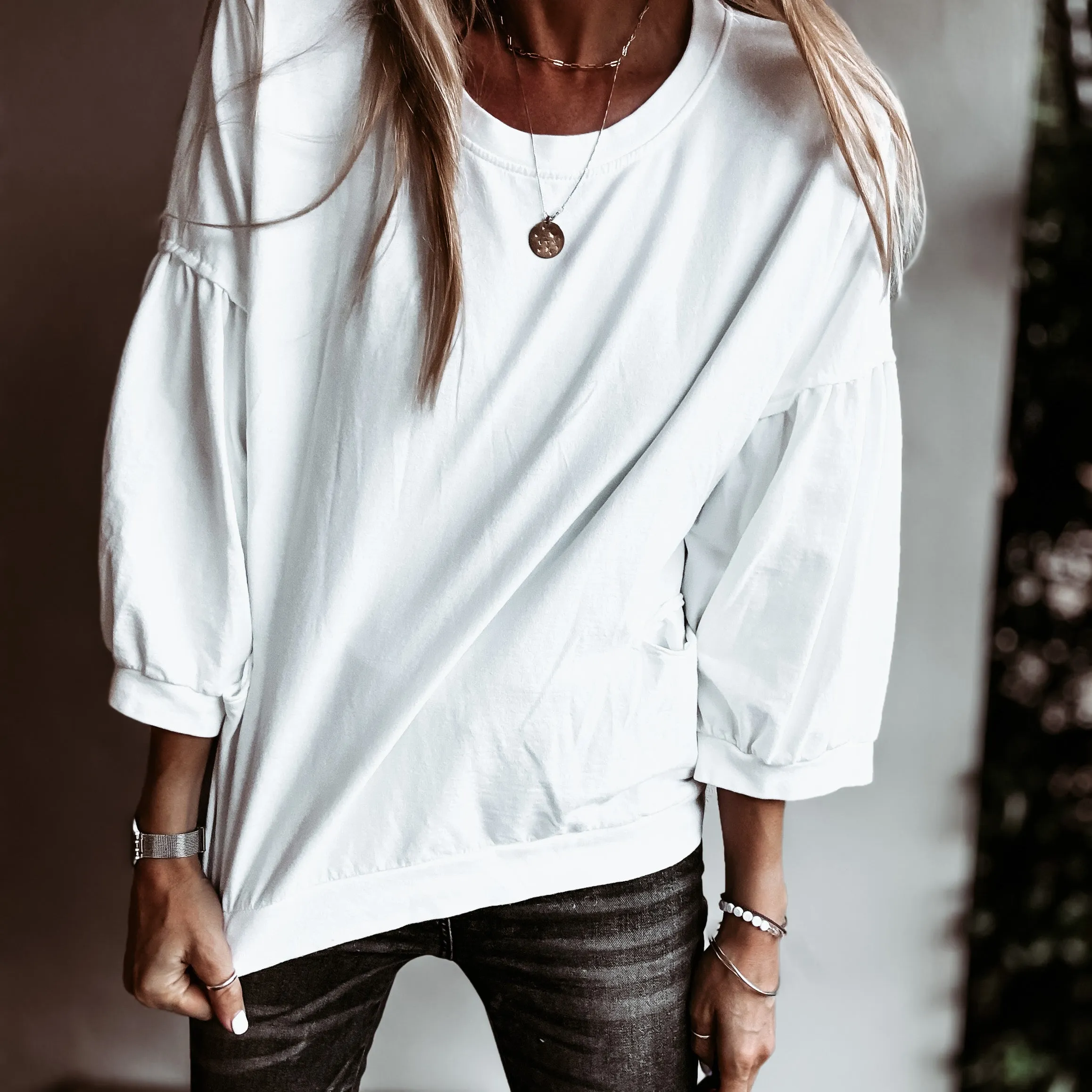 WHITE ULTIMATE super slouchy top *NEW*