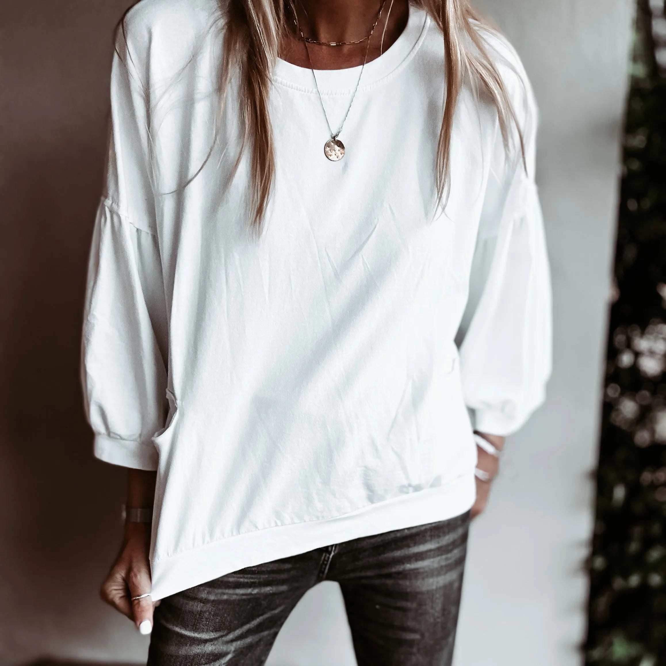 WHITE ULTIMATE super slouchy top *NEW*